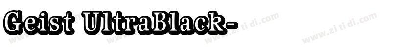 Geist UltraBlack字体转换